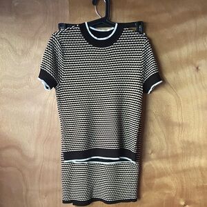 Ella  RAFAELLA  Black and Gold Striped Dress Size S/P/CH